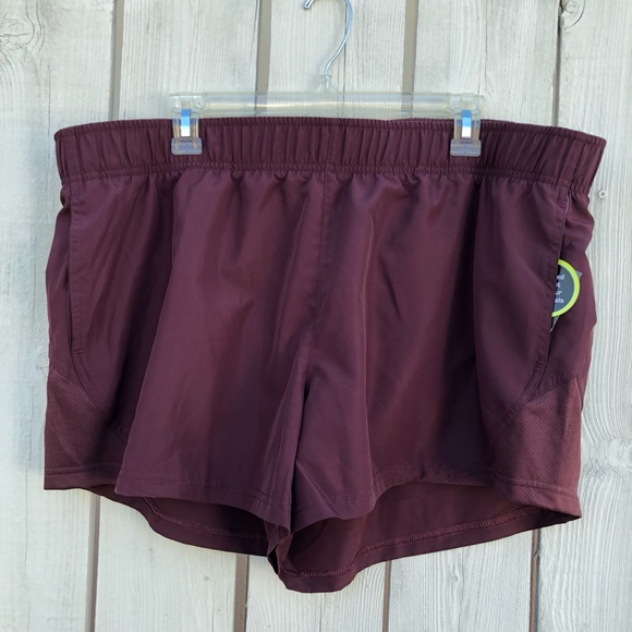 Athletic Works Core Women Running Shorts Deep Chianti Side Pockets Size XXL(20) - Picture 5 of 14